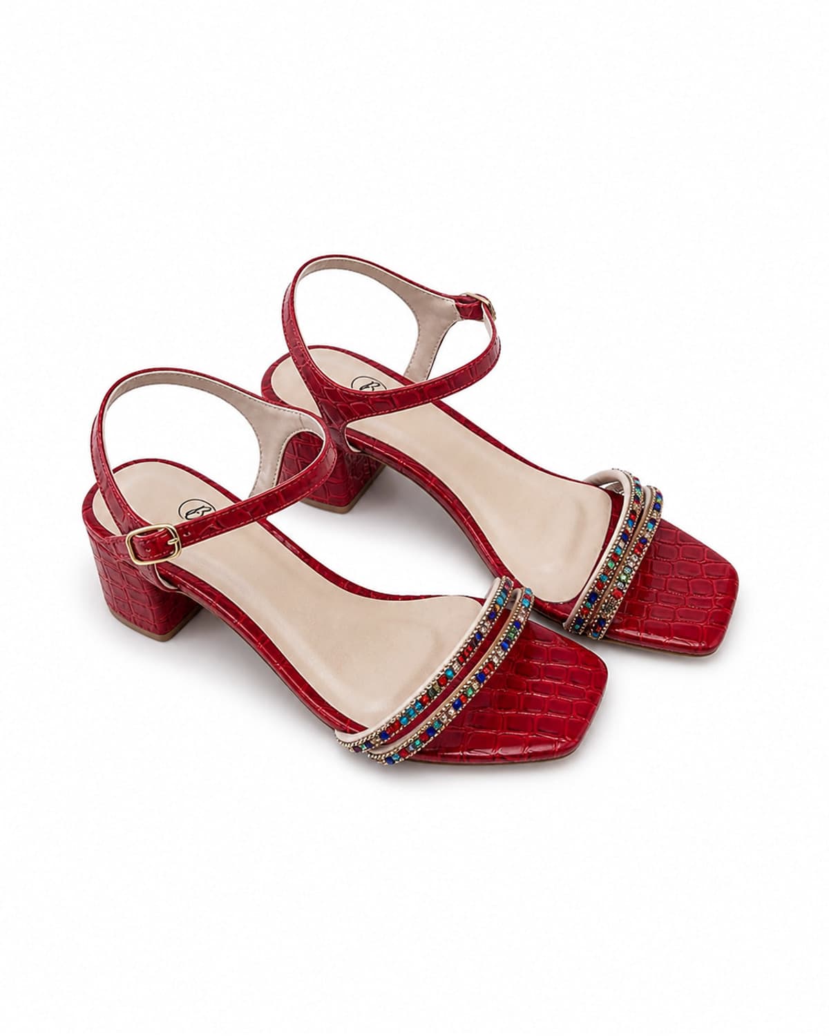 Sandália Croco Vermelho