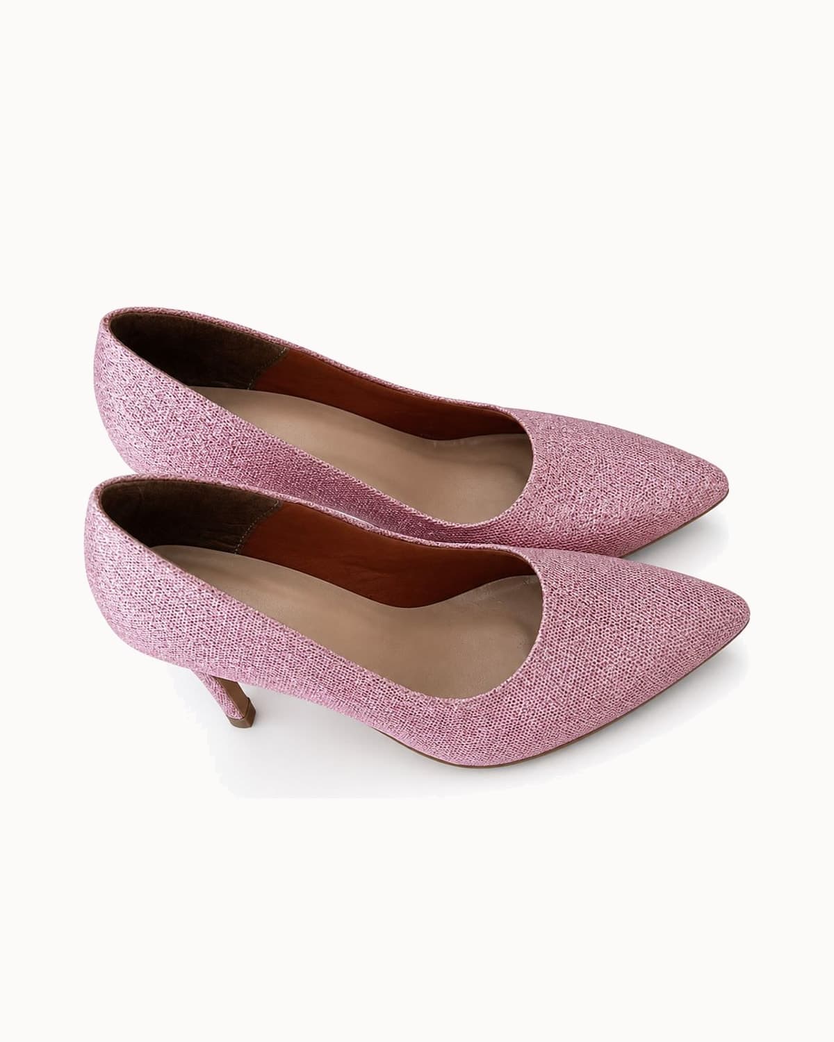 Scarpin Salto Alto Glitter Rosa