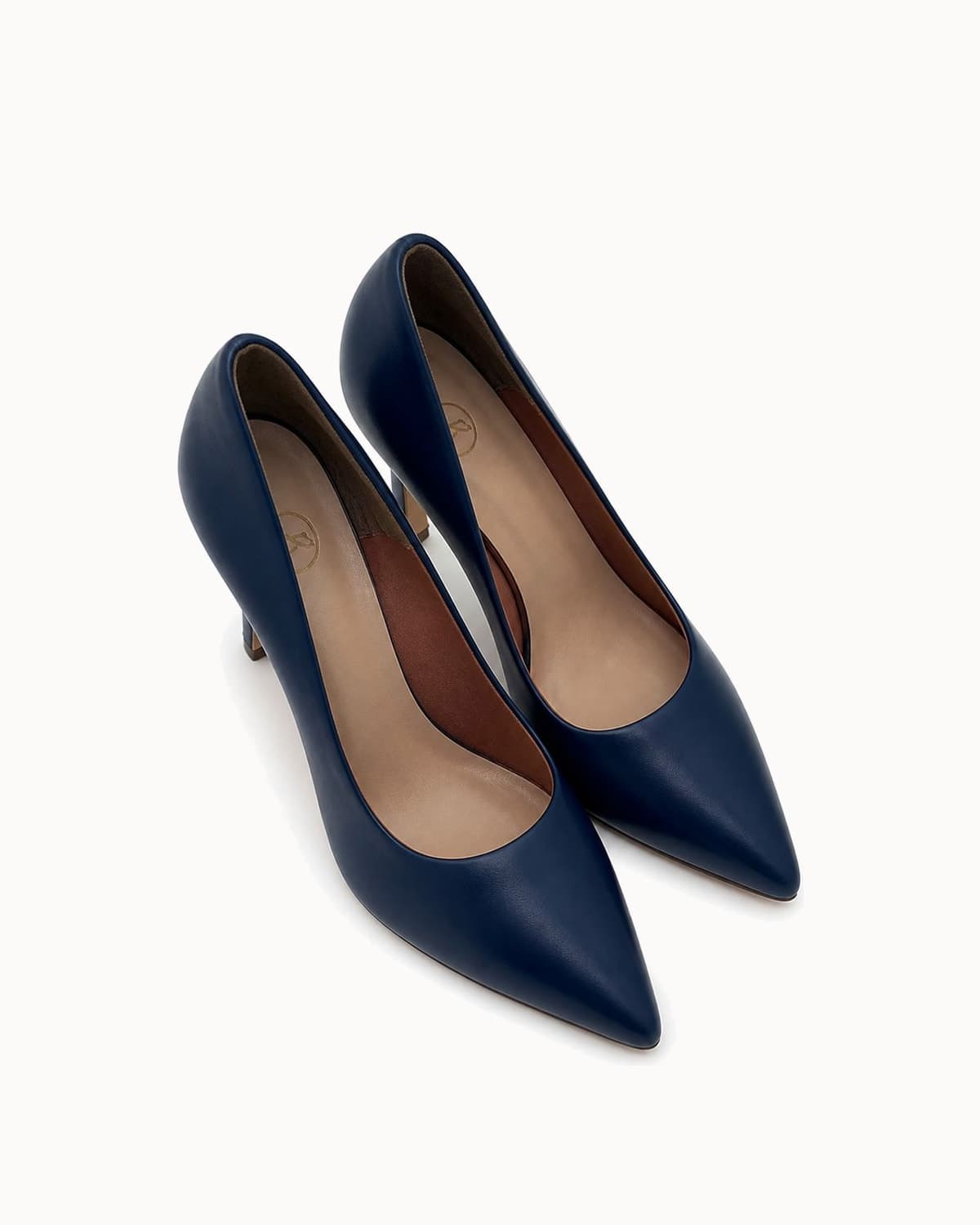 Scarpin Salto Alto Napa Azul Escuro