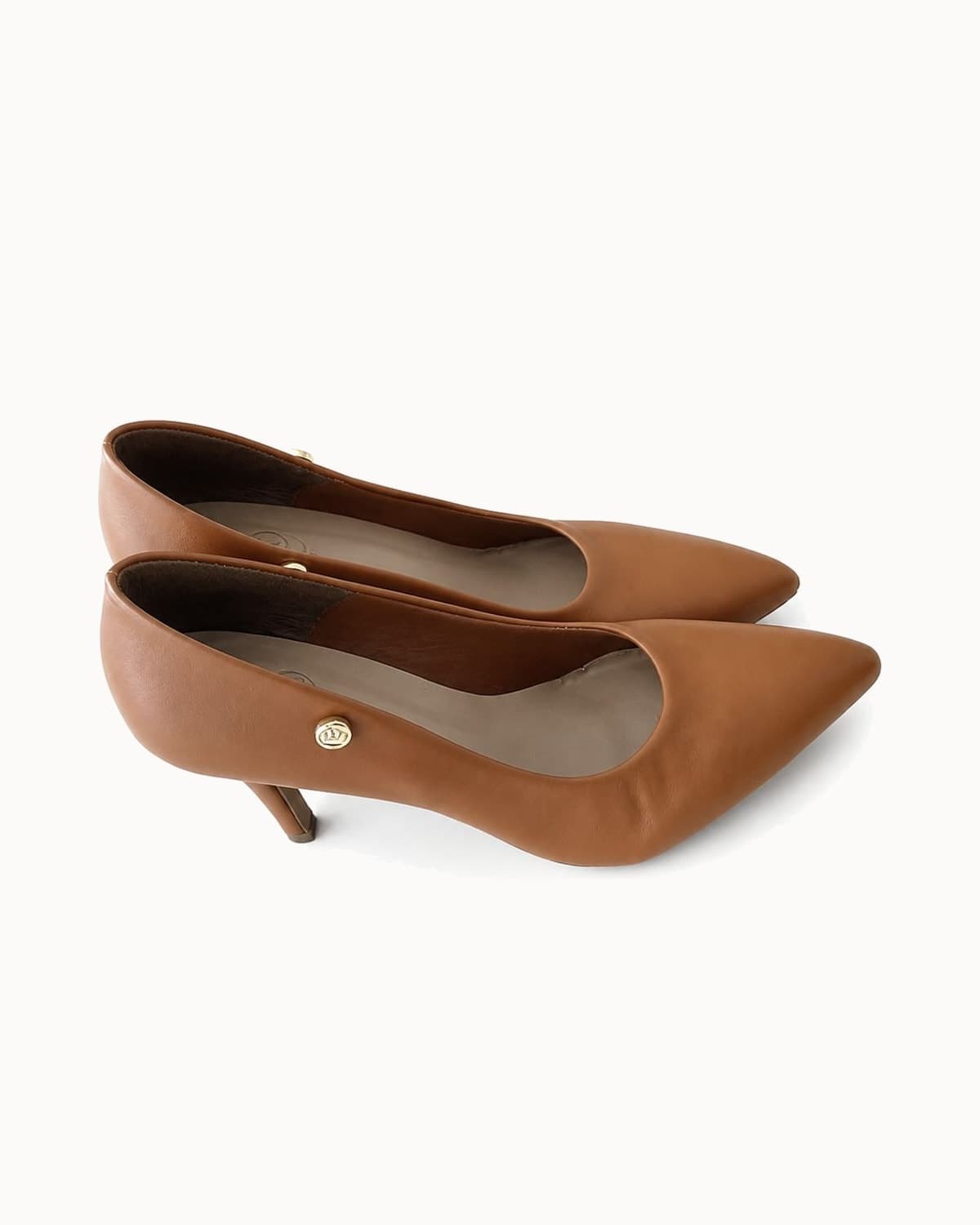 Scarpin Salto Alto Napa Caramelo