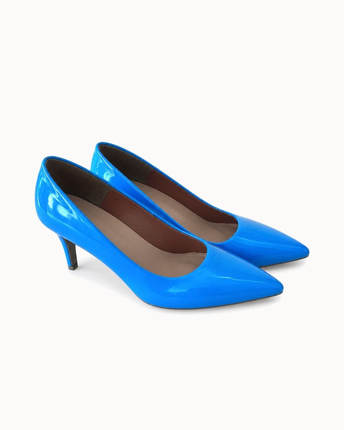 Scarpin Salto Alto Verniz Azul