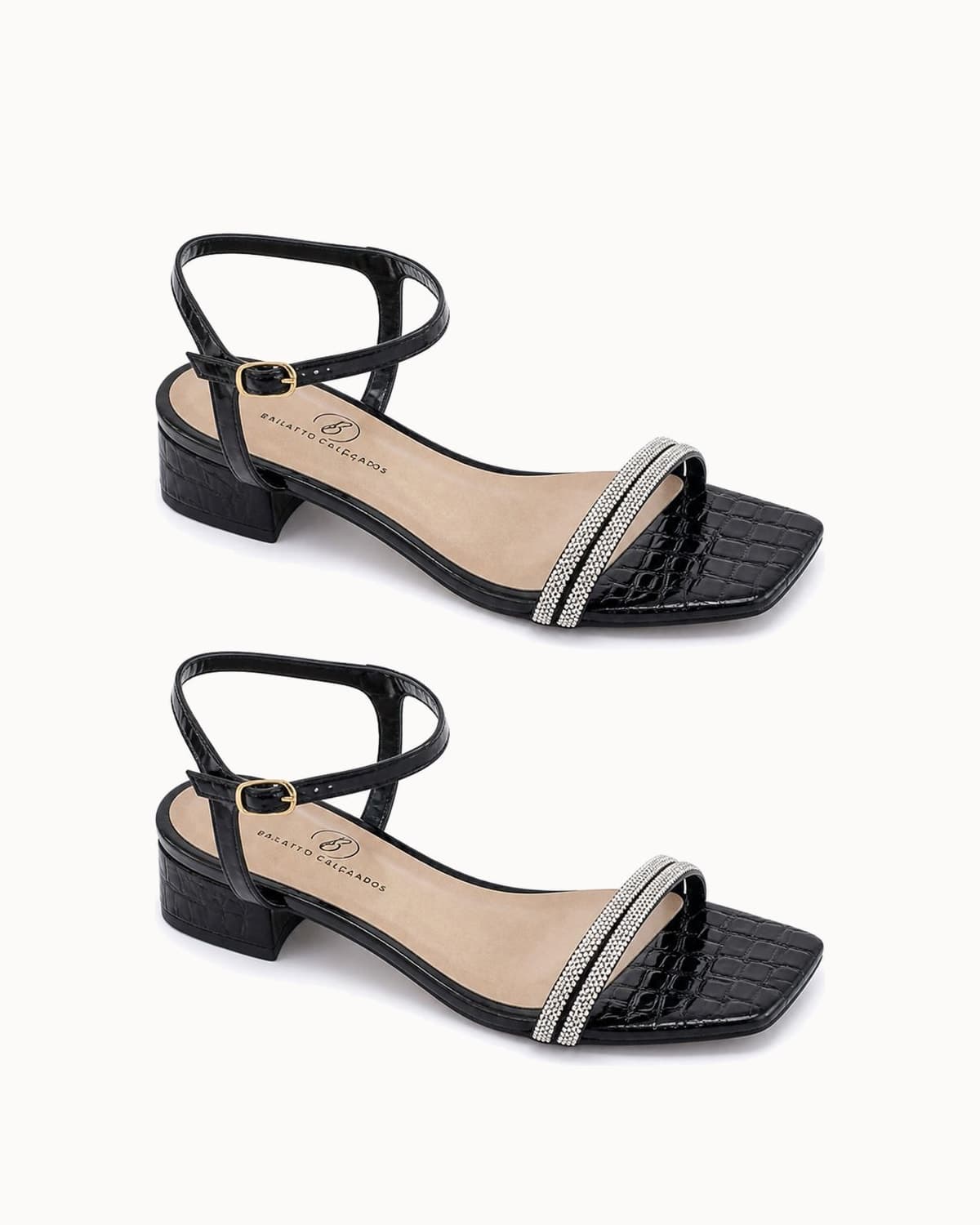 Sandália Croco Preto