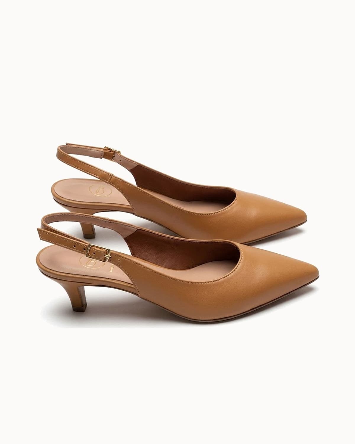 Scarpin Slingback Marrom Claro